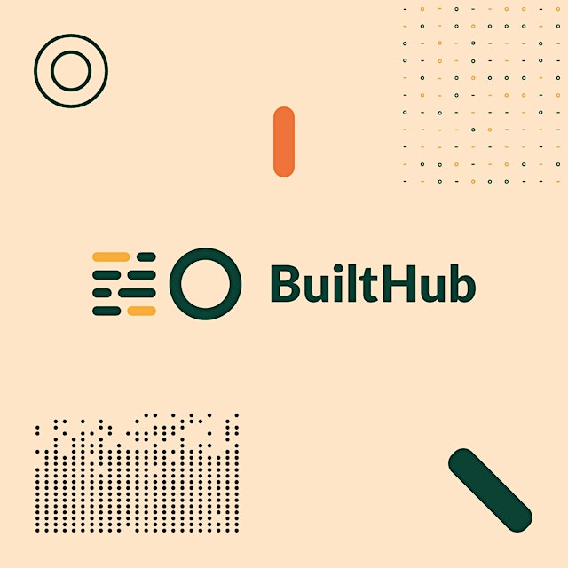 Intro-Grafik BuiltHub Branding, Grafikdesign und Webdesign