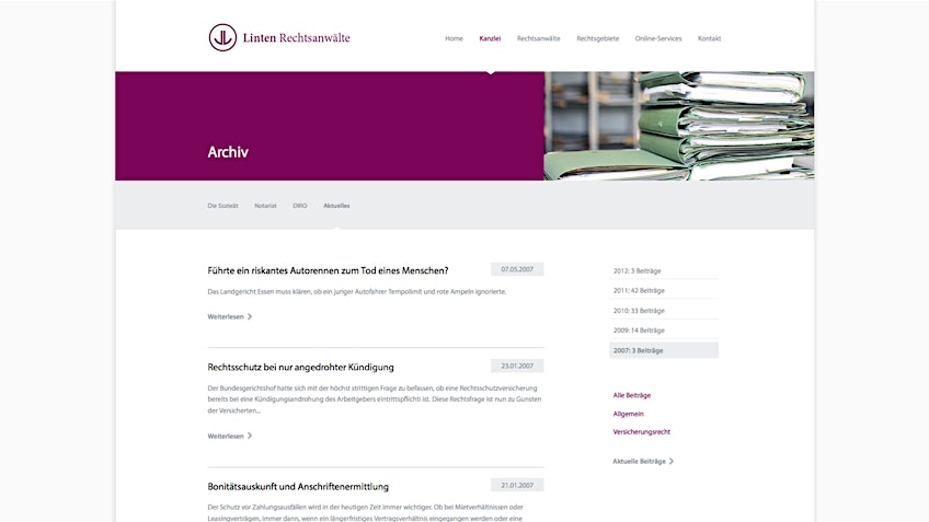 Seitentyp News Archiv, Filter nach Kategorien und Zeiträumen Seitentyp News Archiv, Filter nach Kategorien und Zeiträumen